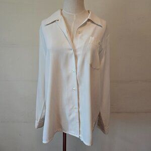 VIPetites by Sears - Cream / White Collared Blouse